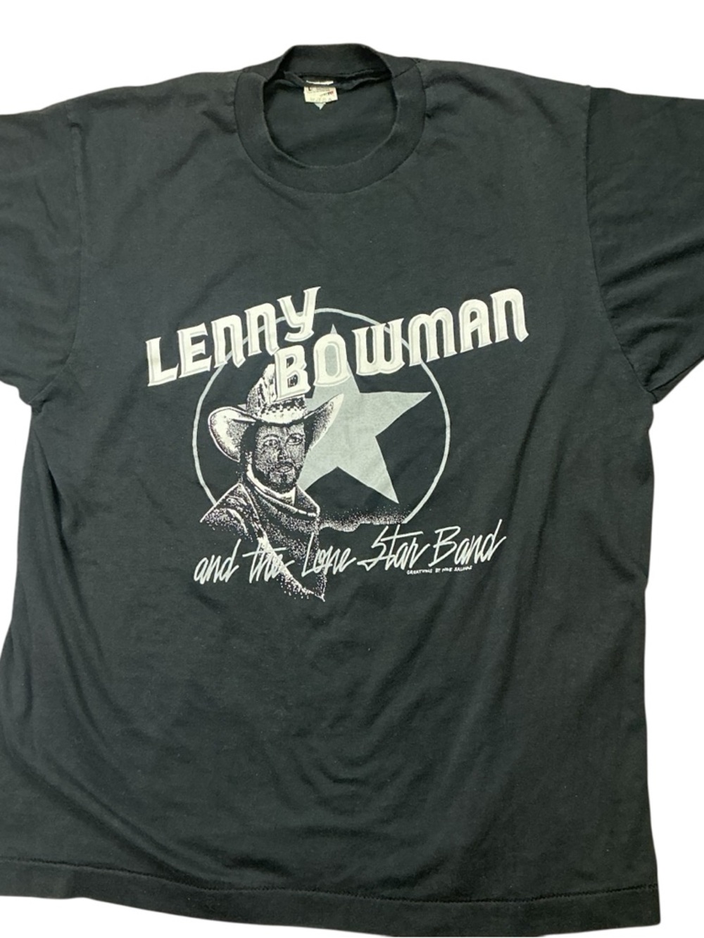Vintage 80s Lenny Bowman and the Lone Star band single stitch Tshirt SZ S USA